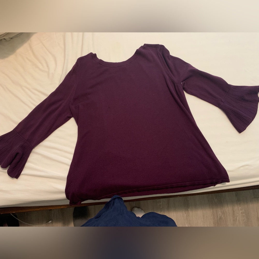 Purple 41 Hawthorn Bell Sleeve Sweater